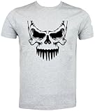Long Zahn Skull T Shirt, Darkside Range, grau - Größe: S