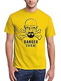 clothinx Herren T-Shirt Danger Toxic Gelb/Schwarz Größe XXL