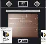 Kaiser EG 6374 Sp Luxus Einbau Gasbackofen Autark,Schwarzes Spiegelglas, 79 L,Einbaubackofen, 2 Funktionen Unterhitze,Grill,Drehspieß,Timer,Umluft,Erdgas,Propan Gas,Backofen Einbau,Gas Back