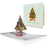 DORART 3D Weihnachtskarten 3D pop up Karte, Grußkarte mit Umschlag, Bestes Geschenk für Weihnachten, Frohe Weihnachten, Chrismas Geschenkkarte (Weihnachtsbaum)