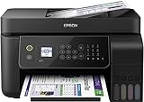 Epson EcoTank ET-L5190 4-in-1 Tinten-Multifunktionsgerät (Kopierer, Scanner, Drucker, Fax, DIN A4, ADF, WiFi, Ethernet, Display, USB 2.0), großer Tintentank, hohe Reichweite, niedrige Seitenk