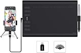 HUION H1060P 10 x 6,25 Zoll Arbeitsbereich-Grafiktablett (Android-Geräte unterstützt) mit einem Upgrade Akku-freier Stift, ideal für Online-Unterricht und -Arbeit sowie Webk