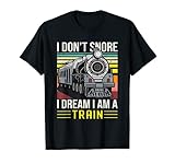 I Don't Snore I Dream I Am A Train Lustiger Retro-Vintage-Zug T-S