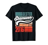 Herren Bester Ehemann seit 2016 zum 5. Hochzeitstag Vintage Retro T-S