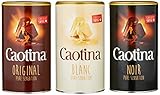 Caotina 3er-Set, original, noir, blanc, Kakao Pulver mit Schweizer Schokolade, Trinkschokolade, heiße Schokolade, 3 x 500g