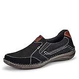 Josef Seibel Herren Slipper Anvers 63,Weite K (Extra weit),lose Einlage,einschlupf,Men's,Man,Slipper,Mokassins,Slides,schwarz-Kombi,42 EU / 8 U