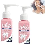MRSM 2 Piece Alldaywhite Stain Removal Toothpaste,Instant Brightify Natural Blueberry Toothpaste,Stain Smoke Removal Reduce Tooth Dirt Whitening Toothp
