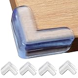 ohfruit Eckenschutz für Kinder, Babyecken, transparent, PVC, hält Babysicherheit, Schutz für Möbel gegen scharfe Ecken, transparent, 4 Stück