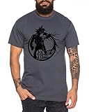 Tee Kiki Son Dragon - Herren T-Shirt Son Ruffy Luffy Naruto Saitama One Dragon Master Goku Ball Vegeta Turtle RoshPiece, L, Dunkelg
