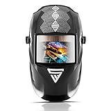 STAHLWERK ST-550L REAL COLOUR Vollautomatik Schweißhelm Schweißermaske Optische Klasse 1/1/1/1 mit großem Sichtfeld inklusive 5 Ersatzscheiben und Tasche, 7 Jahre Garantie auf F