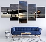 Laimi 5-TLG Eagle Militärflugzeug für Jungengeschenk Set Keilrahmen-Malen-Canvas zum Aquarellfarbe Ölfarbe Acrylfarbe malen-Leinwand auf Keilrahmen aus Holz Säurefreie Baumwolle Leinw