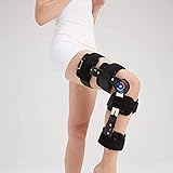 ROM-Knieorthese mit Scharnier, orthopädische Knieorthese mit Scharnier, verstellbarer Beinstabilisator nach der OP-Erholung Immobilisierungsschiene - Orthopädischer Schutzschutz Patellaverletzung W