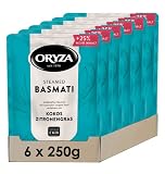 ORYZA Steamed Basmati-Reis Kokos & Zitronengras 6x 250g, schonend gedämpfter Basmati-Reis für die schnelle Küche - fertig in 2 M