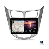 9'GPS Navigation Auto Stereo Radio Multimedia Video Player Für Hyundai Solaris Accent i25 2010-2016 Unterstützung Bluetooth Lenkradsteuerung USB Dash Cams CarPlay (Color:WiFi 2G+32G)