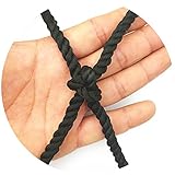 ALGXYQ Schwarze Hochleistungs-Sicherheitsnetze, Seil 8mm Masche 10/8/6CM Kinder Balkontreppe Anti-Fall-Netz Pflanzenzaun Seilnetz, 32 Größen Color : 6cm mesh, Size : 5x5m(16.4x16.4ft)