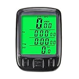 Funien Fahrradtacho,Fahrrad-Tachometer Wasserdichter Fahrrad-Fahrradcomputer Fahrrad-Kilometerzähler mit LCD-Display und Multi-Funk