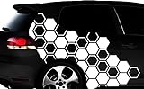 HR-WERBEDESIGN Hexagon Pixel Cyber Camouflage XXL Set Auto Aufkleber Tuning W