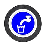 Gummi-Dichtungen mit TRINKWASSERZULASSUNG aus EPDM, Flachdichtung - Größe (3/8 Zoll bis 2 Zoll) - Menge (1 bis 100 Stück) (5 Stück: 1 1/4 Zoll 38,5x29,5x2mm)