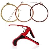 TEEGXDDY 19 STÜCKE Full-Set von Gitarre farbigen Saiten Klassische Gitarrensaiten Elektrische klassische Beth E-Gitarren-Saiten Gitarre-Lager-Clip