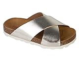 Conguitos Arizona Flache Sandale, Platinfarben, 30 EU