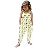 ESAILQ Toddler Girls Baby Kids Jumpsuit One Piece Solid Strap Romper Summer O