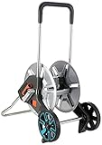 Gardena AquaRoll M Easy Metall Set Schlauchwagen, Silber, orange, schw