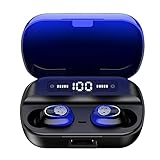 Bluetooth Kopfhörer, In-Ear Kabellos Kopfhörer Bluetooth 5.1 IPX7 wasserdicht Berührungssteuerung CVC 8.0 Geräuschisolierung Wireless Sport Earbuds mit LED Anzeige 3500mAh Ladebox