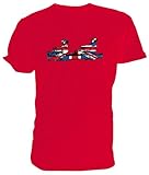 Best of British Sport, Union Jack Rudern T Shirt, Rot - rot - Größe: S