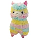 GSDJU Plüschtiere 1 Stück Regenbogen Alpaka Plüschtier 20 cm Hohe Puppe Kinderkissen (Color : Rainbow, Height : 20cm)