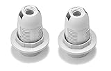 2 Stück LEDmich ® E14 Fassung inkl. je 2x Ring/Schraubring ca. Ø 28mm 57mm Länge Sockel Einbau Lamepensockel (E14)
