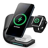 4-in-1 Magnetischer kabelloser Ladeständer Typ-C/USB-Schnittstellen-Modus für iPhone 12 Pro Max/Mini AirPods Apple W
