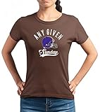 Vikings Any Given Sunday The Vikes The Purples Minnesota Football Premium T-Shirt Frauen Shirt, Größe:L, Farbe:Braun (Chocolate L191)