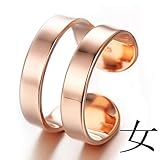 KFYU 925 weibliche Silber Paar Ring Ring Öffnung Mundring EIN Paar Schriftzug Rotgold Männer und Frauen Rotgold (weiblich)