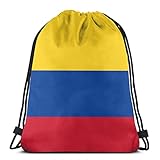 956 Sportbeutel 36X42Cm, Kolumbien-Flaggen-Polyester Sportrucksack Outdoor Sportarten Reiserucksack Waschmaschinenfest Gym Bag Für Outdoor, Erwachsene, Jung