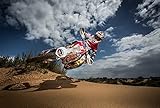 VLIES Fototapete-MOTOCROSS-(PF6242)-300x223 cm-Motorrad MC Zweirad Sport Vintage Retro Dekor XXL Wandbild Wandtattoo Poster Moderne Tap