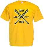 Eeny Meeny Miny Moe Lucille Herren T-Shirt gekreuzt gelb XXXL