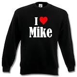 Reifen-Markt Sweatshirt Damen I Love Mike Größe S Farbe Schwarz Druck W