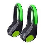 Alviller LED Schuhe Clip,2 Stück Grün LED Blink Clip Schuhclip Schuhe Licht Sicherheit Nacht Reflektor Licht für Kinder, Erwachsene, Joggen, Laufen, Outdoor Sports Läufer, Jogg