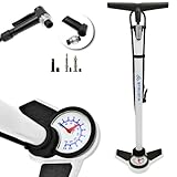 BYKLISTA NEU Fahrradpumpe alle Ventile + Gratis eBook – großes Manometer 11 Bar Fahrrad Luftpumpe Fahrrad Standpumpe + extra Ventiladapter – hochwertige Fahrradluftpumpe Standluftpumpe F