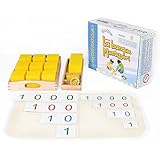 PACHA ECHECS® – Montessori-Zahlenspiel – Spielbrett zum Lernen mathematischer Grundlagen – Dezimalsystem – Berechnung – Komplett-Kit mit Perlen | Zahlen & Mengen | Holzaufbewahrung – Ab 4 J