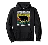 I Might Look Like I'm Listening Bear Leopardenmuster Vintage Pullover H