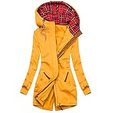 Pianshanzi Sweatjacke Damen Oberteile Drucken Kapuze Lange Ärmel Hoodie Sweatshirt Jacke Sportlich Pullover mit Einstellbarer Kordelzug Sportbekleidung Reißverschluss Taschen Kapuzenjack