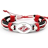 Armband Fc Club Spartak Moskau Echtes Lederarmband Charms Armbänder & Armreifen Fans Handgeflochtener Schmuck