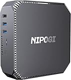 NiPoGi Mini PC, Celeron J3455 8GB RAM/128GB ROM Mini Computer mit Windows 10 Pro, Micro PC Unterstützung Dual HDMI 4K, Wake On LAN, Tiny Desktop PC für Business, Meeting, Office, School und HTPC