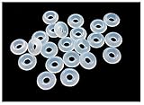 Fontee 40pcs Klare elastische Silikon Gummi Ring Stopper für Schmuck Glasperlen handgemachte Perlen Armband M