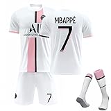 Fußball Trikot Für Herren Saison 2021/2022 Heim-/Auswärtstrikot Paris Saint-Germain Trikot Set Kurzarmtrikot Shorts Set Für Fußballtrikot Für Erwachsene,A,S