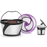 Wiederverwendbarer K-Duo-Kaffeefilter mit wiederverwendbarem K-Becher, kompatibel mit Keurig K-Duo Essentials und K-Duo Brauern (2 Stück K Duo Filter + 1 Stück wiederverwendbarer K-Becher)
