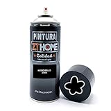 Sprühfarbe | Sprühfarbe Glänzend schwarz | 400 ml | Sprühdose für Holz, Aluminium, Eisen, Keramik, Kunststoff, Rostschutz. Sprühfarbe für Fahrräder, Felgen, G