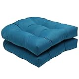 SWECOMZE 2pc Sitzkissen Polster Kissen,Hochwertig Stuhlkissen Bezug Waschbar und Pflegeleicht Sitzpolster Gartenstuhl Polster,48x48cm (Himmelblau)