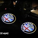 LED Autotür Willkommen Licht Logo Projektor Dekoration Zubehör, Für Alfa Romeo Giulia Giulietta Mito Stelvio GT 147 156 159 GT Auto Styling
